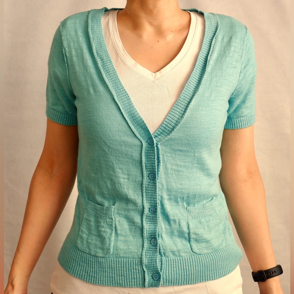 Vintage Mossimo Turquoise Green Cardigan